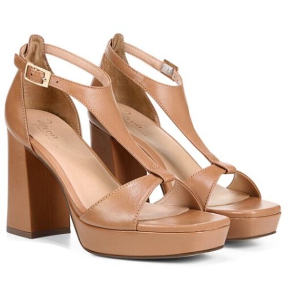 27 EDIT Naturalizer Jae Leather T-Strap Platform Dress Sandals - Picture 1 of 11
